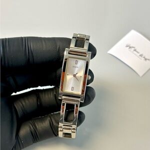 Guess Silver Stainless Steel Tank-Style 18mm Ladies’ Dress Watch